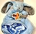 Nunu Blankets & Beyond Blue Plush Bunny Security Blanket Pacifier Holder 15