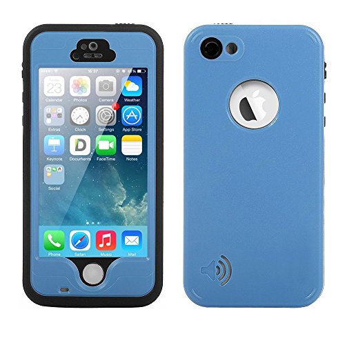 UPC 736950412890, iPhone 5S Best Waterproof Case, Waterproof, Dust Proof, Snow Proof, Shock Proof Case with Touched Transparent Screen Protector, Heavy Duty Protective Carrying Cover Case for iPhone 5 5s(T-Blue)