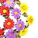 Honbay 5PCS Daisy Flower Headband Bohemian Flower Crown Floral Headband with Elastic Ribbon