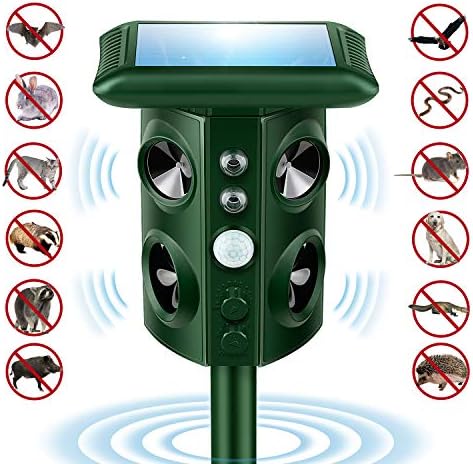 qixiangstar Garden Solar Powered Mouse Snake Dog Drive Mole Cat Pest Repeller Garden Solar Powered Mouse Snake Dog Drive Mole Cat Pest Repeller Grün 3