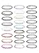 Mudder 26 Pieces Tattoo Choker Set Henna Gothic Stretch Chokers Necklaces with Flower, Imitation Pearl and Crystal Beads, Colorful