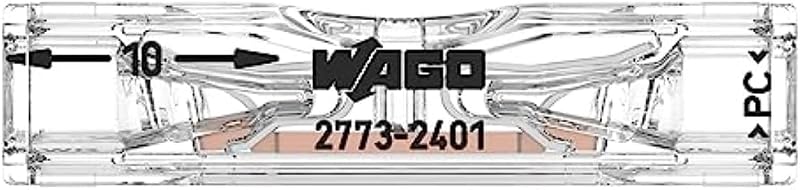 WAGO 221-2401 PUSH WIRE Connector Inline 4mm2 Transparent 100 Pack