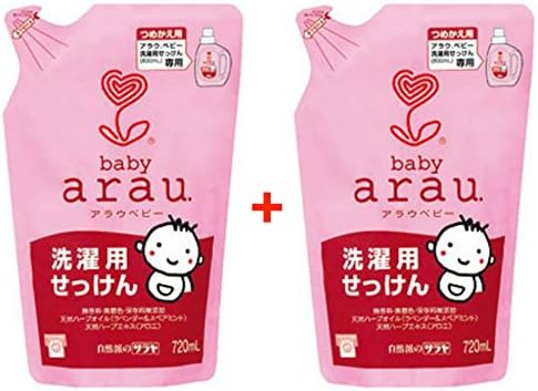Saraya Arau Baby Laundry Soap (Pure Soap), Parallel Import Product, Made In Japan (2 refills set)