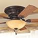 Lynstead 52-in Specialty Bronze Flush Mount Indoor Residential Ceiling Fan with LED Light Kit