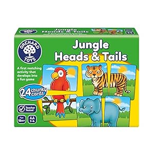 Orchard-Toys-Jungle-Heads-and-Tails-Game Orchard Toys Jungle Heads and Tails Game, Educational Game, 2 in 1 Activity, Educational Memory Game, Age 18 months…