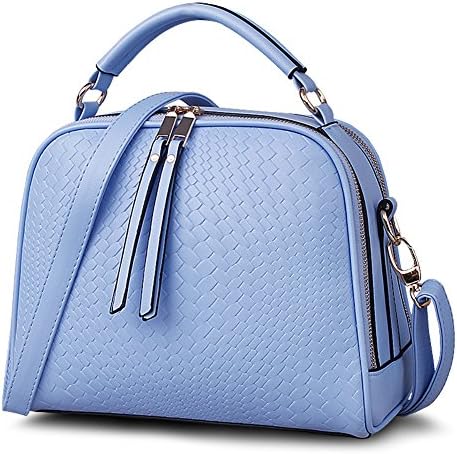 Top Shop Womens Leather Shell Weave Shoulder Handbags Casual Totes Messenger Bag Hobos Satchels