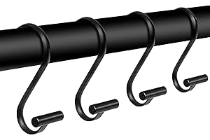 Baoswi Shower Curtain Hooks,Rust Proof Shower Curtain Rings for Bathroom,T-Bar Decorative Shower Curtain Hooks for Shower Rod