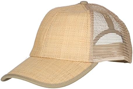 DPC Outdoor Design Men's Structured Raffia Baseball Cap With Mesh Back, Putty