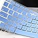 Backlit See Through Silicone Keyboard Cover Skin Compatible for MacBook Air 13 inch A1369 A1466 & 2015 or Older Versions MacBook Pro 13 15 inch with/Without Retina Display (Hollow Series Light Blue)