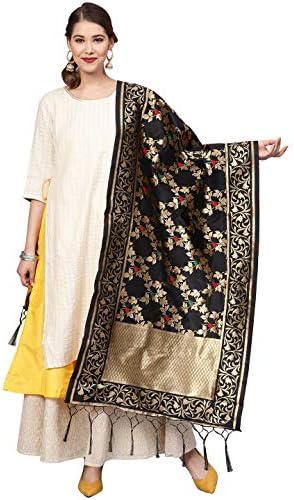 TMS Indian Bridal Wedding Pakistani Banarasi Women Woven Cotton Silk Veil Dupatta Stole Chunni Shawl Scarf