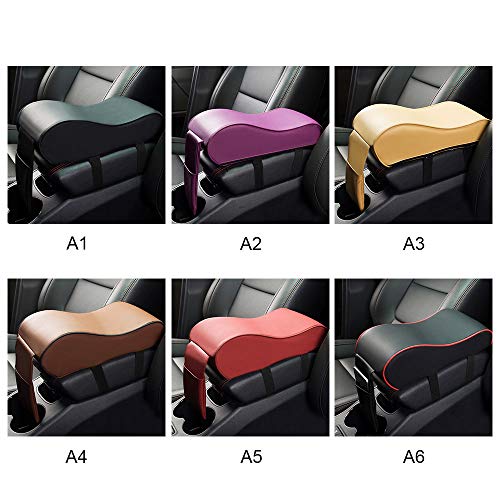 MeiBoAll Car Armrest Cushion,Memory Foam Car Armrest Pad,Auto Center Console Armrest Pillow with Phone Holder Storage Bag Universal Fit for Most Car