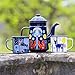 Folklore Day Design Enamel Camping Coffee Mug