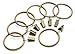 Set of 14 Window Drapery Curtain Clip Rings Bronze 2 inch / 50mm Interior Diameter