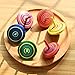 12 PCS Handmade Painted Wood Spinning Tops, Kids Novelty Wooden Colorful Gyroscopes Toy, Assorted Standard Tops, Flip Tops, kindergarten education Toys - Great Party Favors, Fun, Gift, Prize