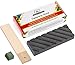 Flattening Stone - The Best Way to Re-Level Sharpening Stones or Waterstones - also known as a Whetstone Fixer, Lapping Plate, Nagura Stone, or Grinding Stone - with BONUS Leather Strop and Compound primary