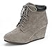 DREAM PAIRS TOWERR Women's Fashion Casual Outdoor Low Wedge Heel Booties Shoes