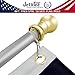 Jetlifee Flag Pole, 360° Spinning 6FT Flag Pole for Outside House Garden Yard, Tangle Free, Rust Proof and Wind Resistant Aluminum Flagpole, Residential or Commercial Use (Silver Flagpole Only)