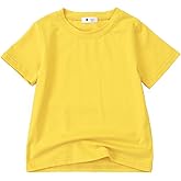 KISBINI Little Girls Boys Short Sleeve T-Shirt Cotton Solid Tees for Toddlers