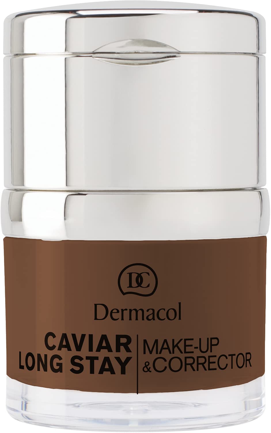 Dermacol 2-in-1 Long-Stay Foundation & Concealer with Caviar Extract - Long Lasting, Hypoallergenic, Non-Oily Dark Spots Corrector - Hydrating Full Coverage Beauty Cream, Matte Finish - Dark Chocolate