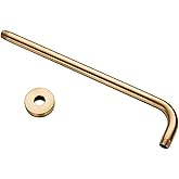 16 Inches Wall Mount Replacement Shower Arm and Flange, Champagne Bronze