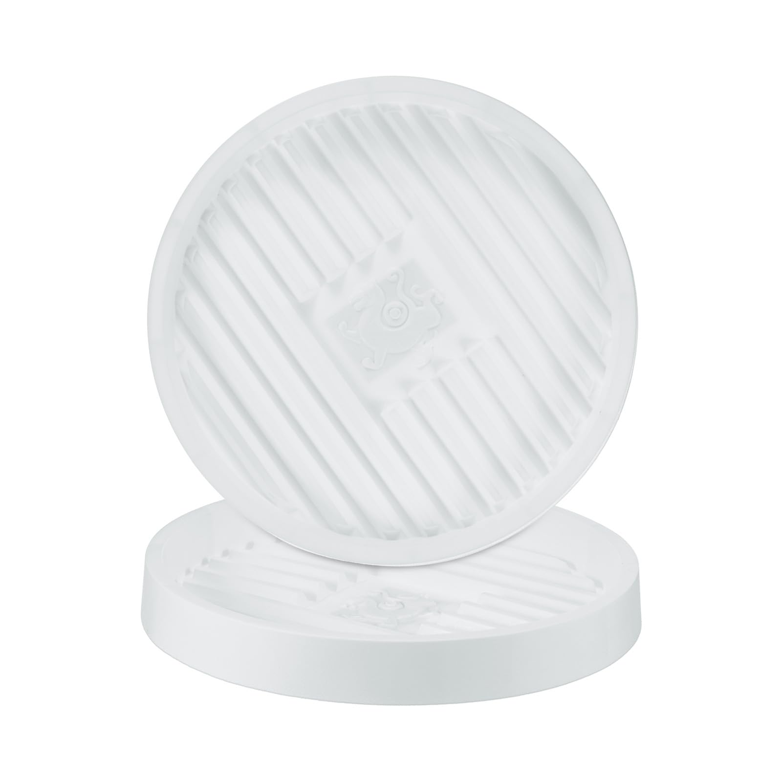 M METERXITY 2-Pack Plant Saucer, 8.7 Inch 22cm Flower Pot Saucers, Thicker Anti-Rot Root Plastic Plant Saucer for Indoor/Outdoor Potted Plant/Plant Water Catcher Tray [White]