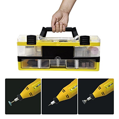 Longmate 349 pcs Rotary Tool Accessories Set All Purpose Accessory Kit for Grinding Sanding Polishing Rotary Tools - Thumbnail 3