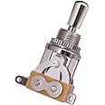 JD.Moon Electric Guitar 3 Way Toggle Switch Pickup Selector Switch with Brass Tip Knob (Chrome)
