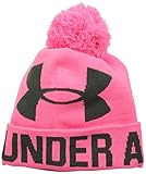 Under Armour Women's Graphic Pom Pom Beanie, Pink Punk (640), One Size