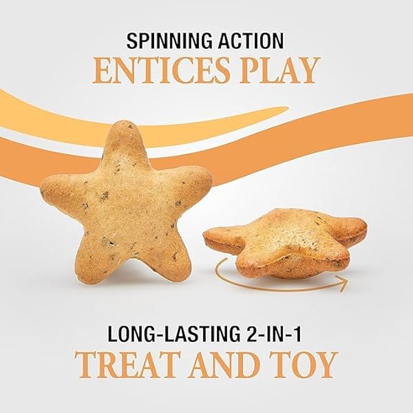 GOOD ‘N’ TASTY SPINNING STARS CAT TREAT, 1.5 OUNCES, 2-IN-1 TREAT & TOY MADE WITH REAL CHICKEN, CHICKEN LIVER & CATNIP, ENCOURAGES PLAYFULNESS & LOW CALORIE