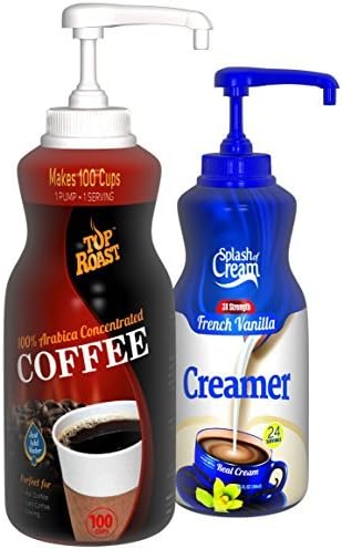 Top Roast Coffee Concentrate Bundle w/ Splash Of Cream French Vanilla Coffee Creamer (2 items, 100 servings each)