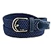 CTM® Women's Elastic Braided Stretch Belt, Large, Navy
