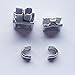 2 Sets Silver #5 Metal Zipper Head Box Zipper Sliders Retainer Insertion pin Easy for Zipper Repair,Zipper Repair Kit