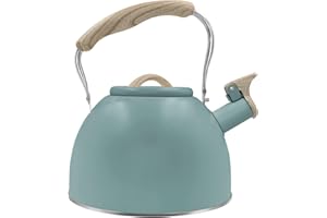 Awvlvwa Whistling Tea Kettle Stovetop, 3.2 Quart Stainless Steel Tea Kettle for Stove Top, Food Grade Tea Pot for StoveTop, Tea Pot with Anti-Heat Handle, Anti-Rust, Suitable for All Heat Sources