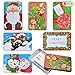 6 Christmas Gift Card Tin Holders Boxes 5" x 3.25" x 0.75" for Holiday Gift D&eacute;cor, Xmas Party Favor Giveaway Box