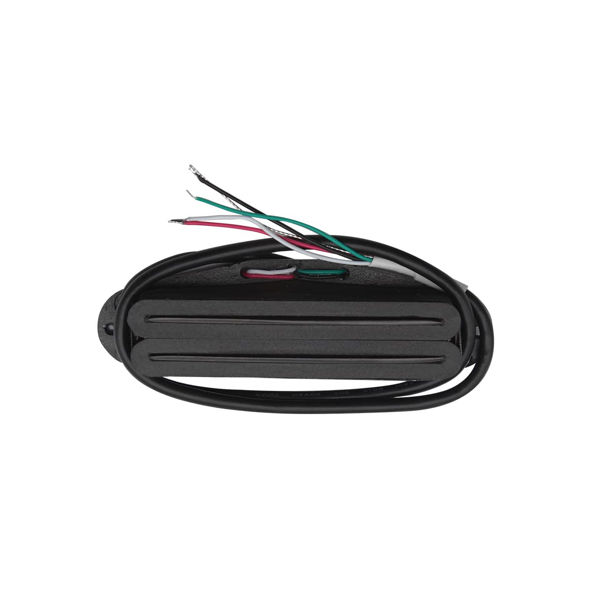 FLEOR Alnico 5 Hot Rail Humbucker Single-Coil-Sized Pickup 6-7K Humbucker Full Black Fit ST SQ TL Guitar