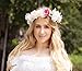 Valdler Champagne Rose Flower Crown for Festival Wedding Party (1 pcs)