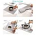 4-Pack Gas Range Protectors - Silver/Grey Gas Stove Burner Protector Liner Cover Clean Mat Pad - Reusable, Non-Stick, Dishwasher Safe, Easy to Clean - FDA Approved,10.6