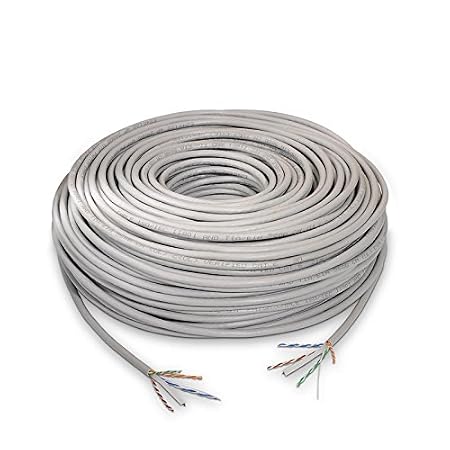 NANOCABLE 10.20.0502 - Cable de red Ethernet rigido RJ45 Cat.6 UTP AWG24, 100% cobre, gris, bobina de 100mts