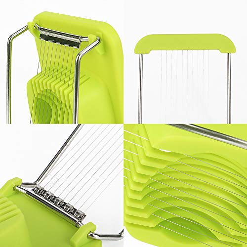 Egg Slicer, Bosiwee Multi-function Stainless Steel Wire Egg cutter Chopper Mushroom Slicer Garnish Slicer - Thumbnail 3