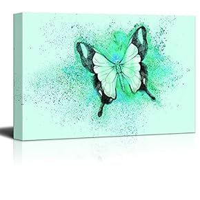Canvas Wall Art Gorgeous Colorful Butterfly Pictures Home Wall Decorations for Bedroom Living Room Paintings Canvas Prints Framed - 12x18 inches