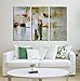 ARTLAND Modern Abstract Oil Painting on Canvas Color Dream 3-Piece Gallery-Wrapped Framed Wall Art Ready to Hang Living Room 16x36-inch