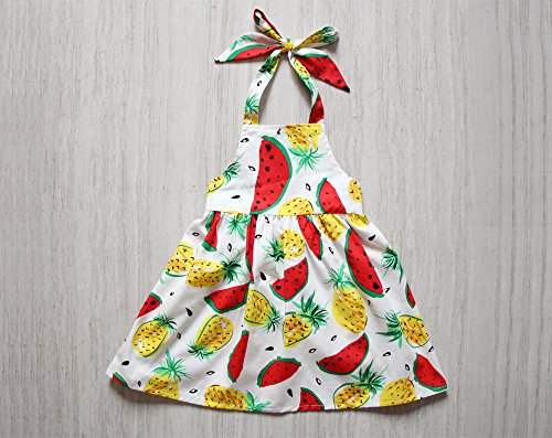 Watermelon Pineapple Girls Dress Apron Dress Red Pinafore Dress