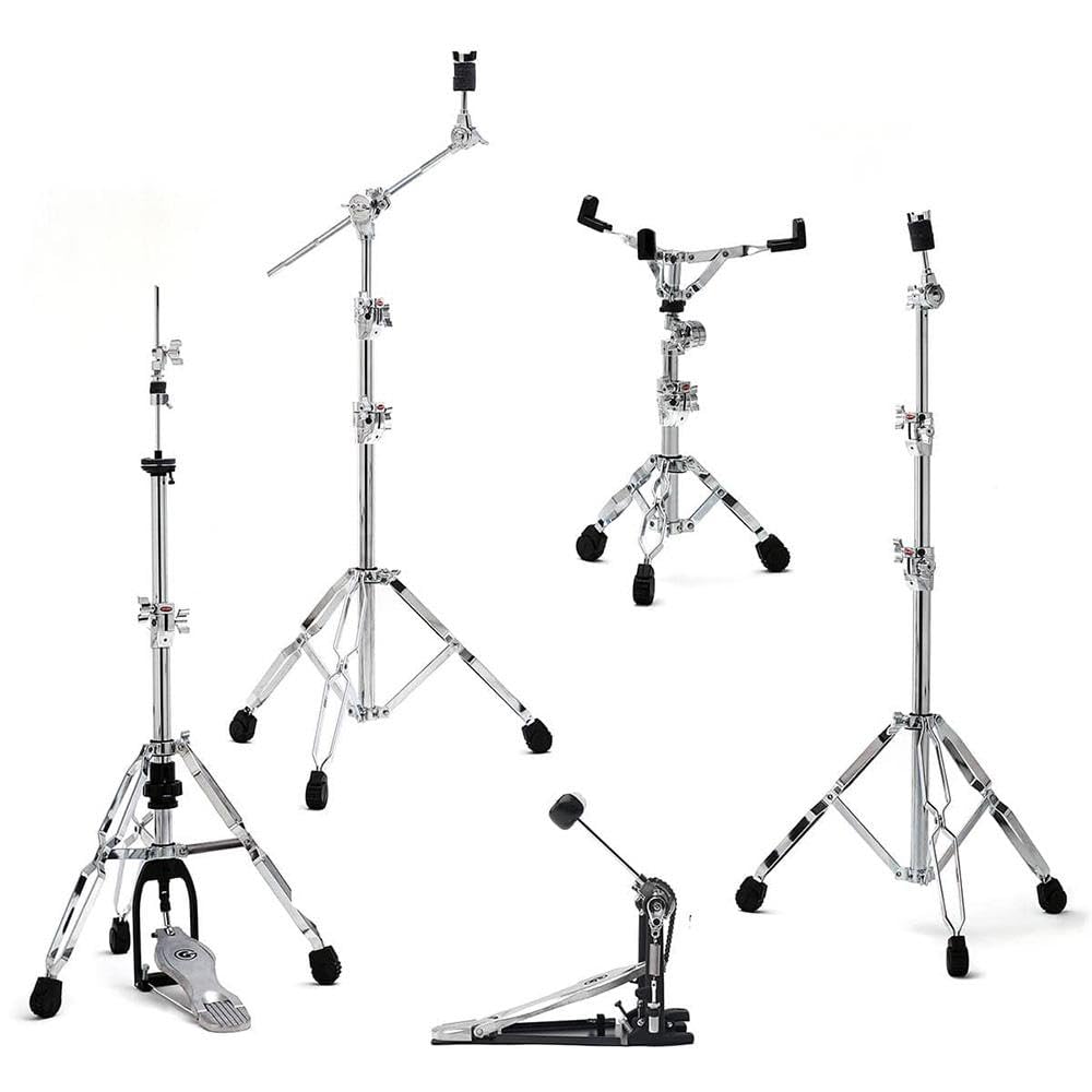 Gibraltar Hardware Pack 6700PK, consisting of: 6706 Snare Stand, 6707 Hi-Hat Stand, 6709 Cymbal boom stand, 6710 Straight cymbal stand, 6711S Single Pedal