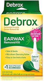 Debrox Earwax Removal Kit, Includes Drops and Ear Syringe Bulb, 0.5 Oz