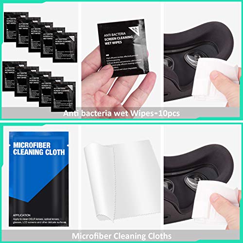 Face Silicone Cover Mask & Face Pad & Lens Protect Cover Dust Proof Cover Set for Oculus Queset, Professional Silicone Protection Accessories,Dust-Proof, Sweatproof 5-Piece Set
