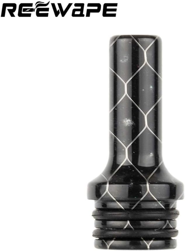 Satelliter 810 Drip Tips, 510 Drip Tip, Standard Resin and Stainless Steel Drip Tip Connector for Ice Maker Coffee Mod(510 Black)
