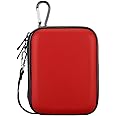 Lacdo Hard Drive Carrying Case for Seagate Portable/Seagate One Touch/Game Drive for PS5 / Ultra Touch Portable External Hard Drive HDD 1TB 2TB 4TB 5TB USB 3.0 Shockproof Travel Bag, Red