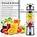 Ayyie Personal, Rechargeable Portable Juicer Cup, Multifunctional Small Blender for Shakes and Smoothies, with 15oz, Silver