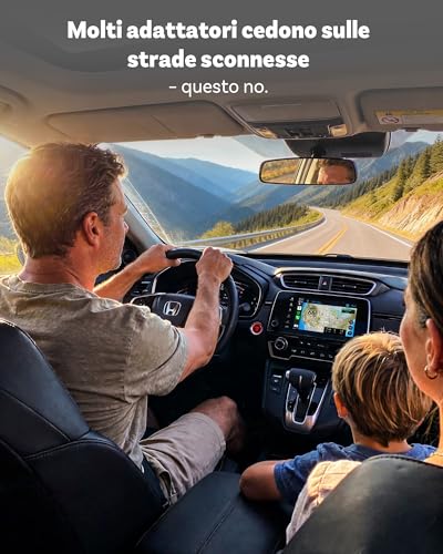 OTTOCAST Mini Pico Adattatore Wireless CarPlay e Android Auto, Trasforma CarPlay cablato in wireless, Passaggio con un tocco tra 2 telefoni, Riconnessione automatica rapida, WiFi 6, Bluetooth 5.4