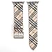 NewSilkRoad For Apple Watch Band 38mm,Classic Plaid Pattern Leather Band Strap with Stainless Metal Buckle for Apple Watch Series 3, Series 2, Series 1, Sport & Edition (D)